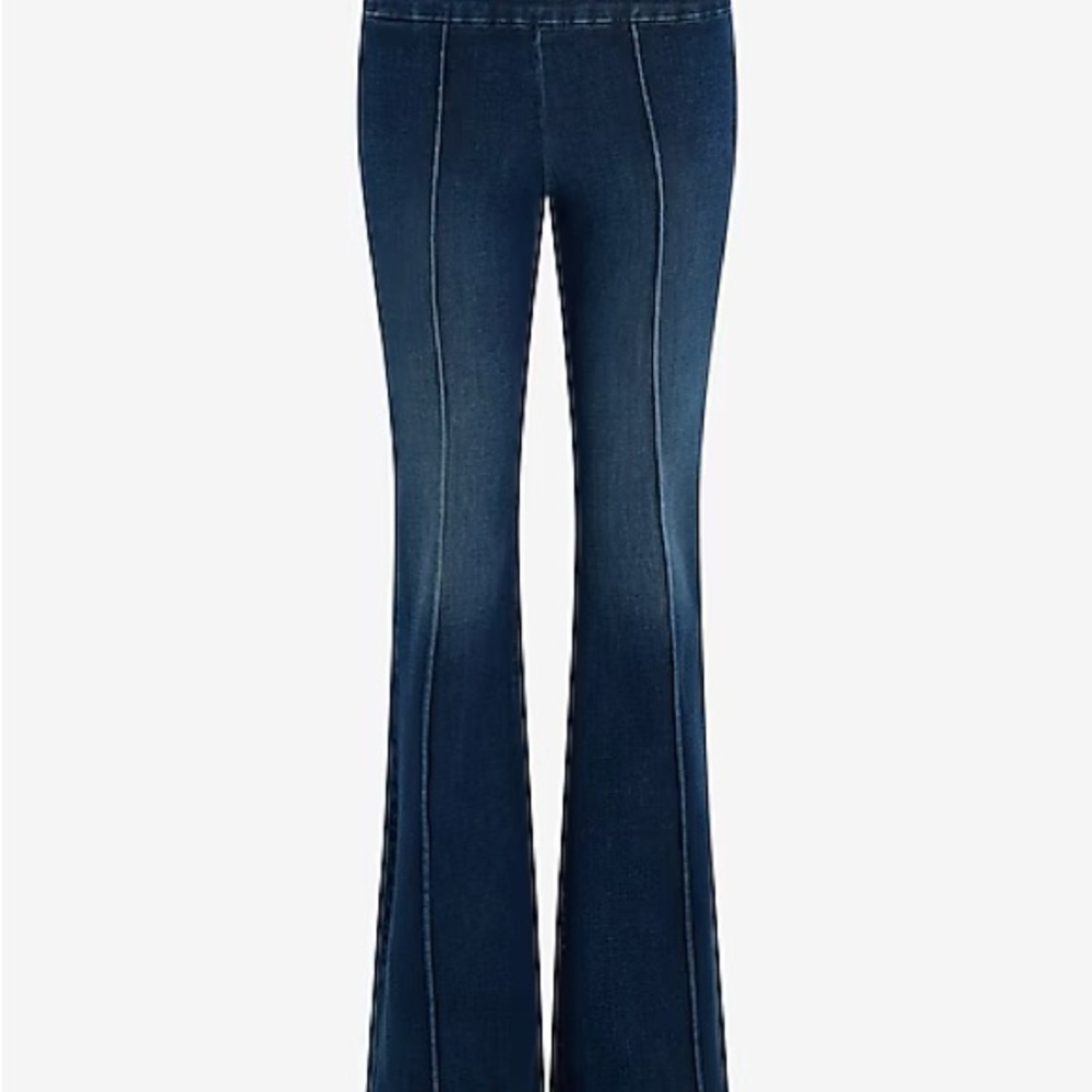 Express Women's Stretch Pull On Flared Jeans, Small Long